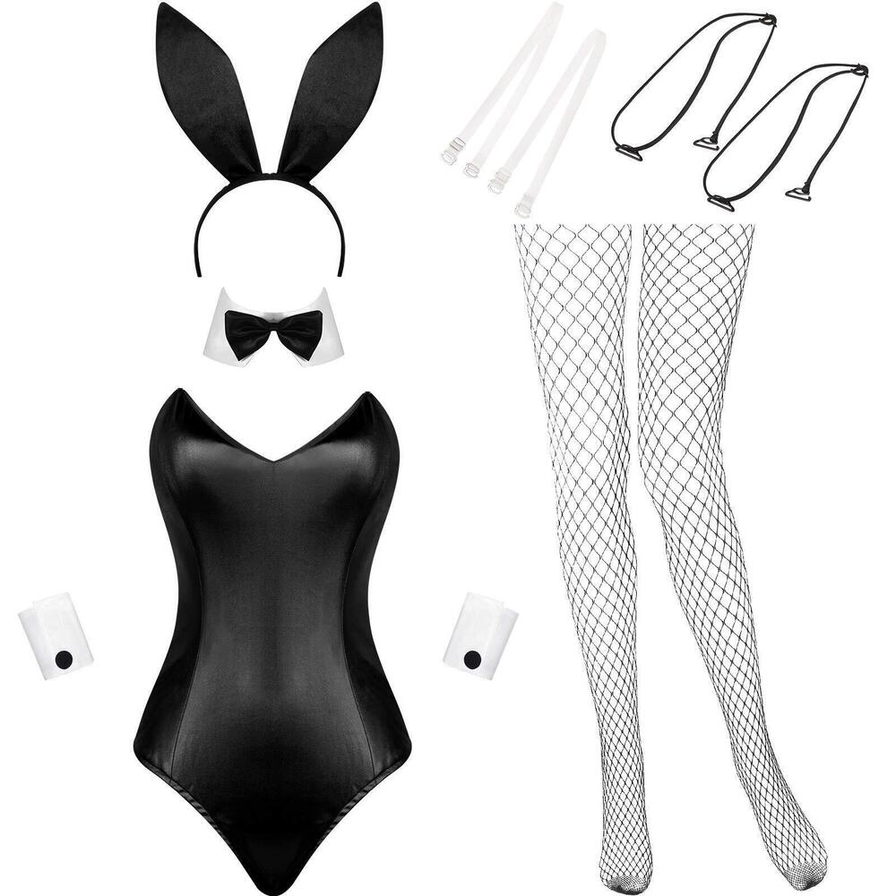 9188 Halloween Anime Bunny Costume Cosplay Bodysuit Roleplay Set Large